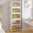 Canas 5 Pack Stackable Storage Bins Folding Organizer Boxes Collapsible Closet With Doors Wheels Lids