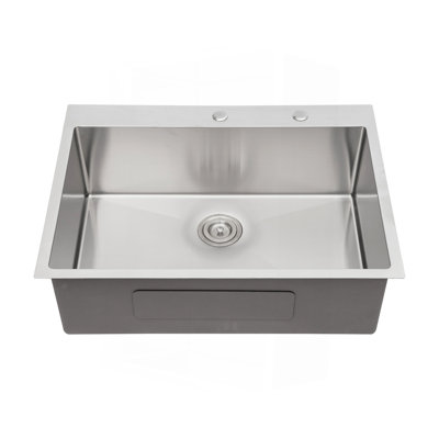 33X22x10"Drop-In Single Bowl Stainless Steel Kitchen Sink