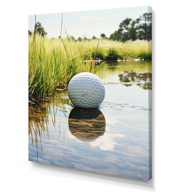 Badalucco Minimalisme Golf Tees VII - Golf, art mural, H 40 po x l 30 po x P 1,5 po, Toile tendue