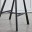 Tabouret de bar rembourré à hauteur de comptoir avec dossier ergonomique incurvé et structure en métal (ensemble de 2)