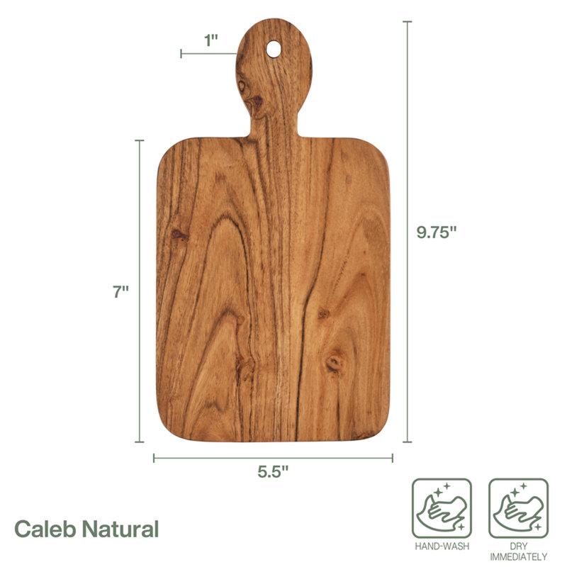 Natural Acacia Wood Rectangular Serving Boards, Set of Four