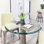 Plateau de table rond en verre trempé transparent de 32 pouces, 1/2 bord biseauté épais, lisse pour une utilisation quotidienne et une longue durée de vie, de bonnes tables de patio dans un hôtel épais, facile à nettoyer, repas en famille