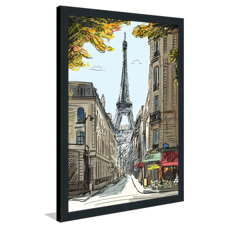 "Paris in the Evening", impression encadrée, H 51,5 po x l 35,5 po x P 0,75 po
