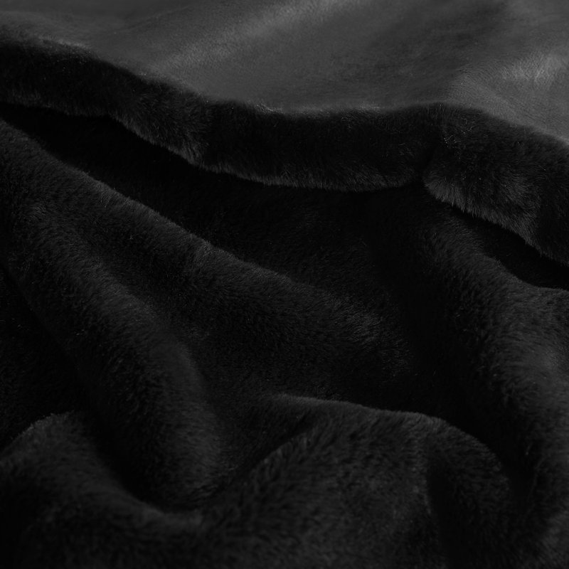 Juicy Couture Solid Rabbit Mink Blankets, Black