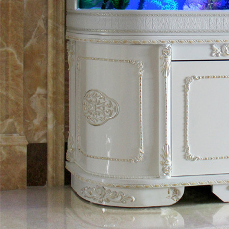 Aquarium luxueux courbé blanc Elegance Eco, 147 gallons (H 63 po x l 55,1 po x P 19,6 po)