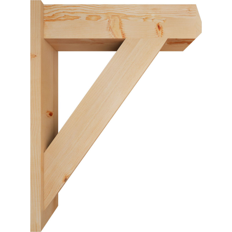 Artisan traditionnel en bois rustique, Sapin Douglas de 7 1/2 po (lisse), P 28 po x H 36 po