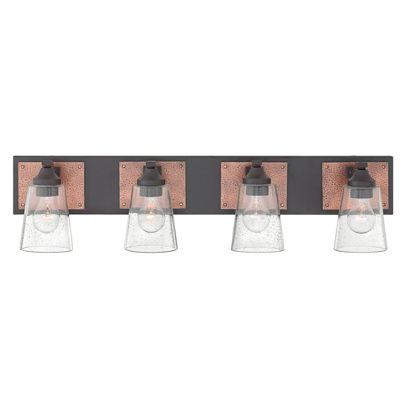 Éclairage de salle de bain à intensité variable 4 lumières Jackson, Bronze Buckeye