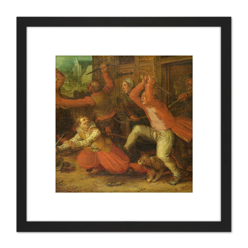 Vinckboons Peasants Joy Expulsion - Single Picture Frame Painting