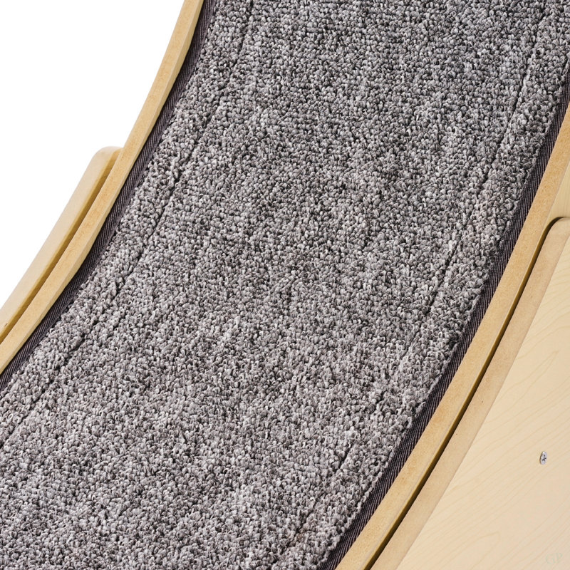 Roue d'exercice en bois pour chat 52 po avec grand tapis roulant pour chats d'intérieur, H 8,1 po x l 17,84 po x L 48,26 po