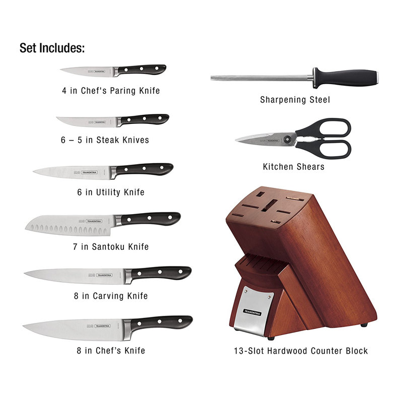 Tramontina Gourmet Forged Traditional 14 Piece Block Set