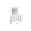 Miroir rectangulaire pour chambre à coucher en blanc antique élégant avec teinte - attrait esthétique moderne
