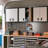 Wall-Mounted Garage Storage Cabinet with Lockable Doors and Adjustable Shelves, Durable Metal Hanging Tool Cabinet for Utility Rooms-122903646