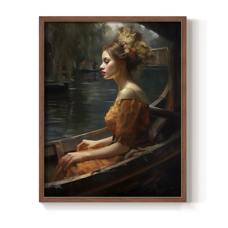 Reproduction encadrée WOMEN Series CDLxxxix - bois massif, H 21 po x l 17 po, Noyer