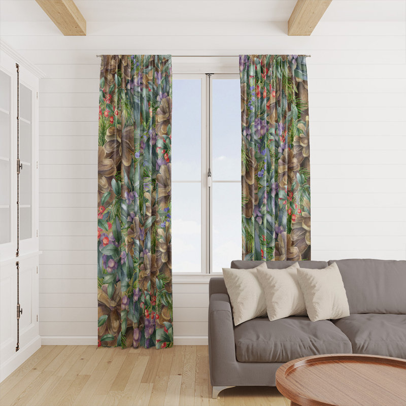 Panneaux de rideaux semi-transparents abstraits, L 20 po x L 52 po