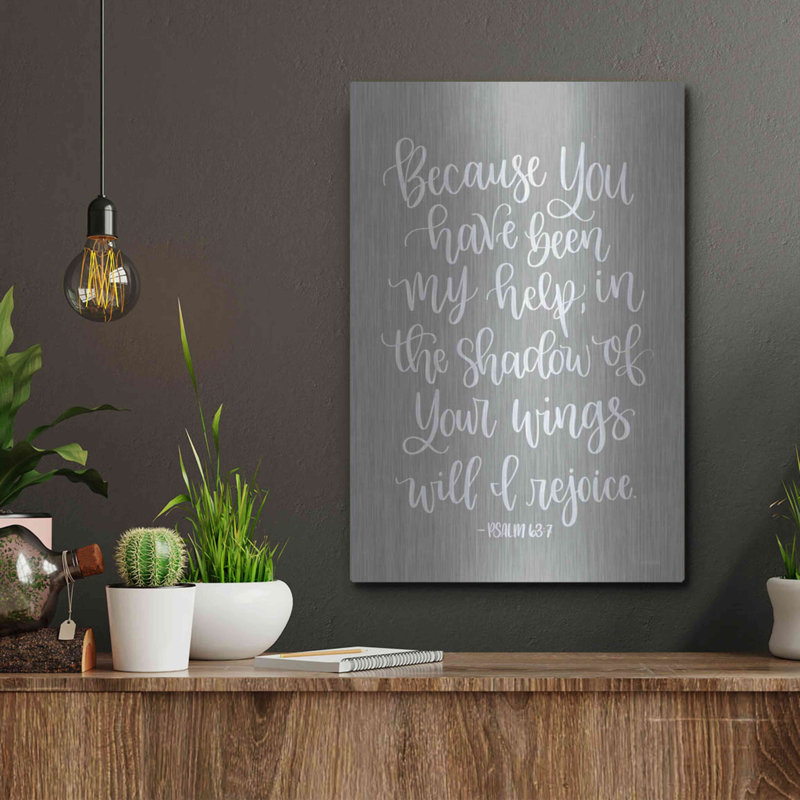 «You Have été My Aide» par Imparfect Dust, art mural en métal, 12 po x 16 po