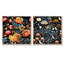 Iban - Ensemble de 2 collages carrés botaniques abstraits-101847288-101847287