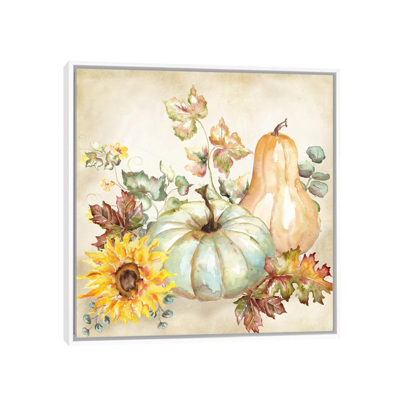 «Watercolor Harvest Pumpkin II» par Tre Sorelle Studios - reproduction d'art, H 26 po x l 26 po x P 1,5 po, Aucun mat