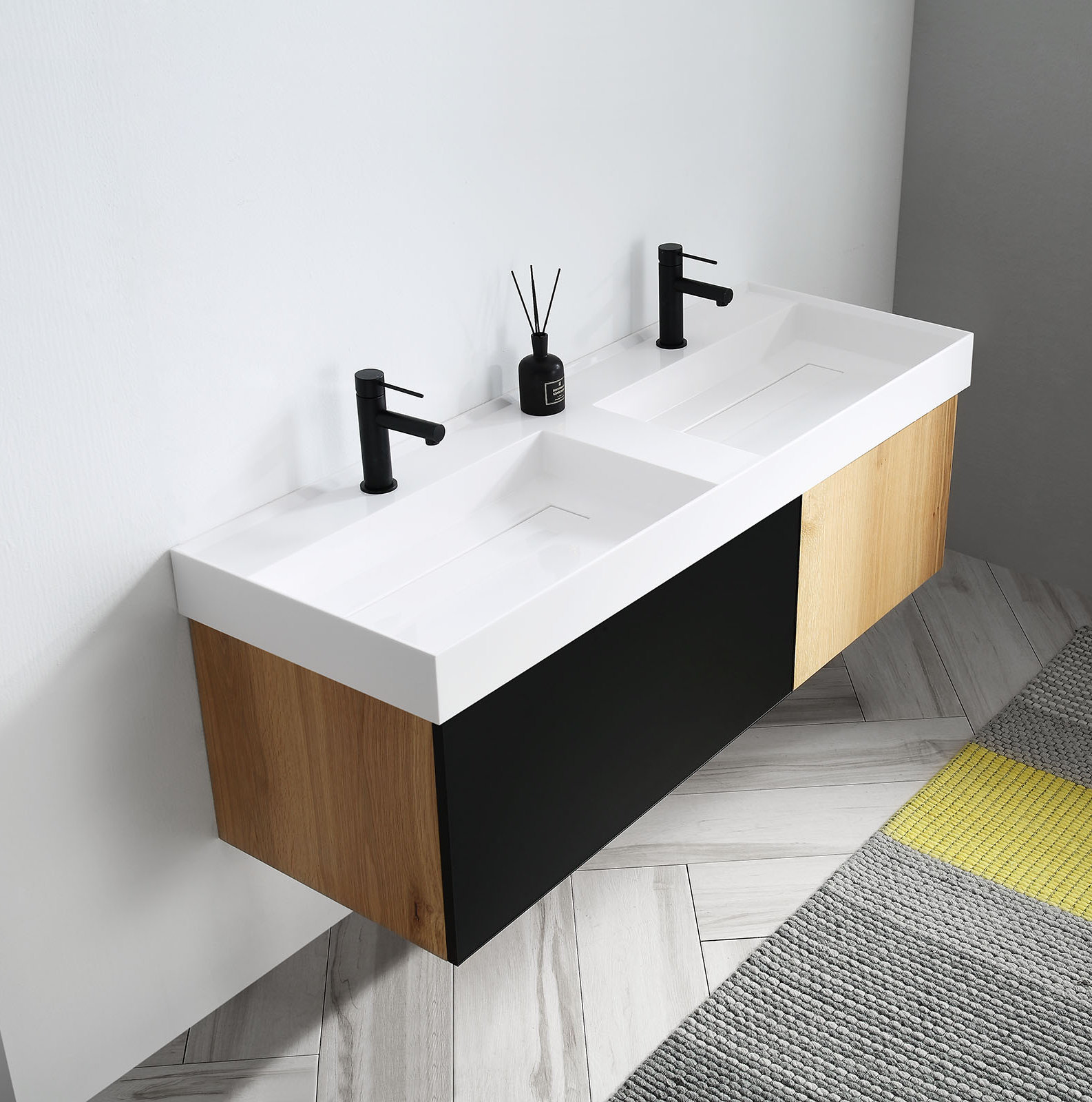 Art 55" Cedar Double Bathroom Vanity