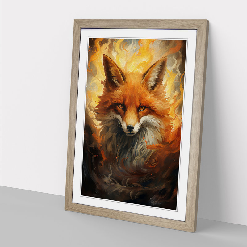 Single Picture Frame Print on Wood, Oak Framed, 64cm H x 46cm W