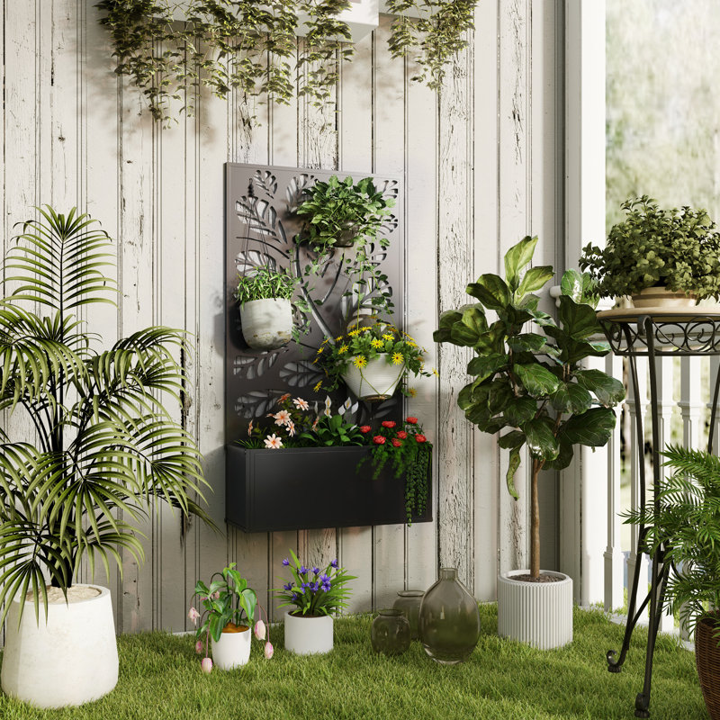 Metal Raised Garden Bed with Trellis
