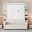 Grand lit escamotable mural avec canapé, grand (blanc) (ancien SKU: LP000591AAK-1)-888985742
