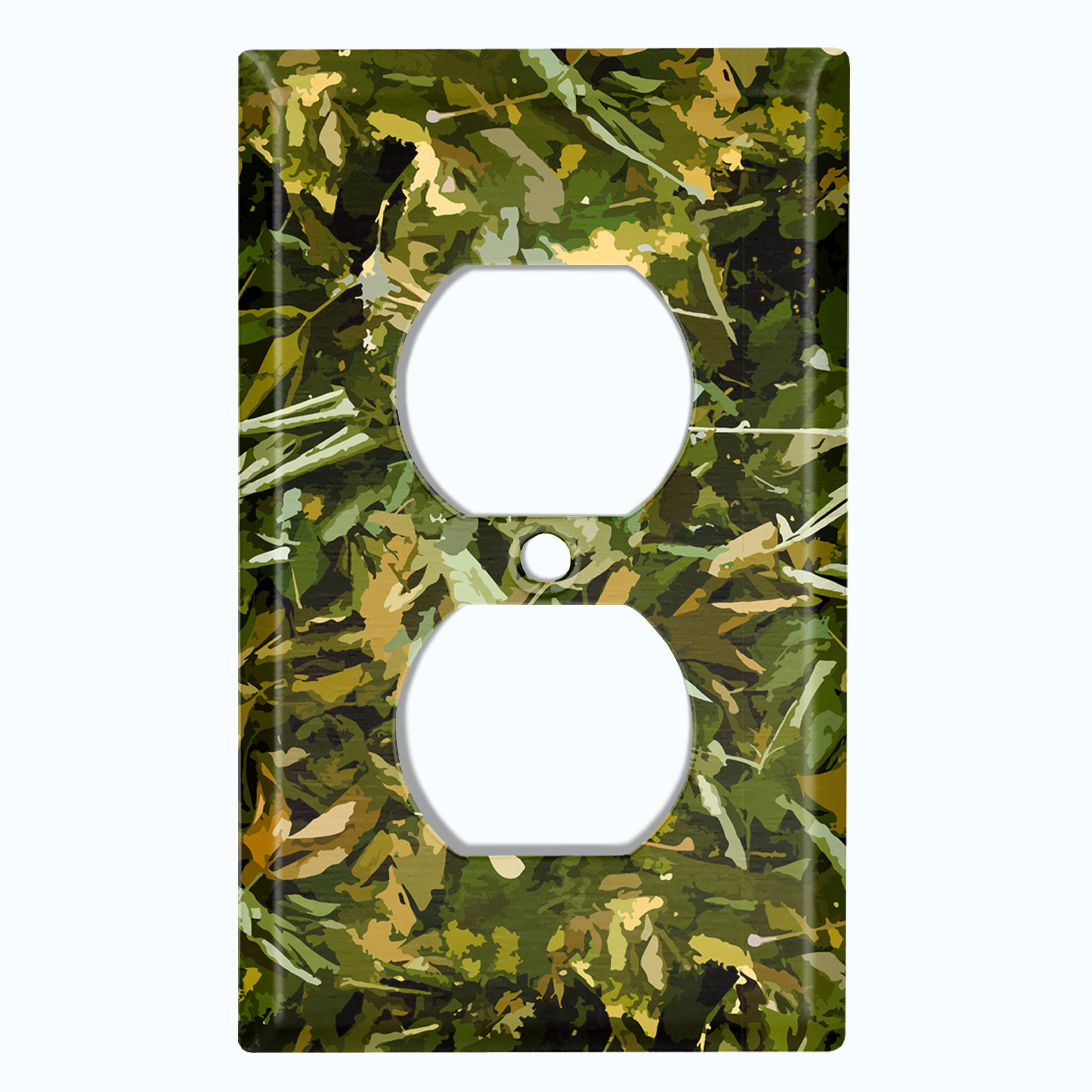 WorldAcc Metal Light Switch Plate Outlet Cover (Foliage Camouflage ...