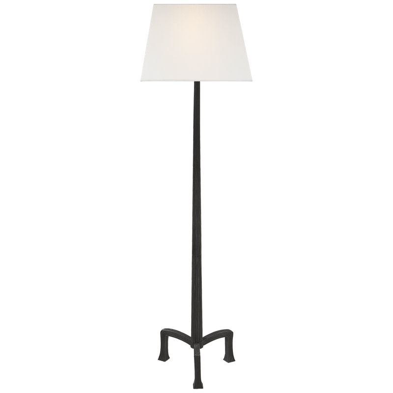 Chapman & Myers Strie Floor Lamp, Aged Iron, Paper
