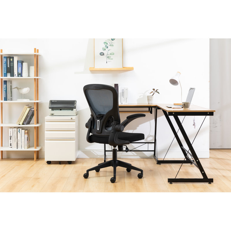 Chalfield Mid-Back Mesh Office Chair with Adjustable Height, Tilt, Swivel & Armrests – Ergonomic Computer Task Chair, Gray