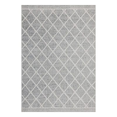 Tapis ivoire délavé à la machine Lusko Tessa