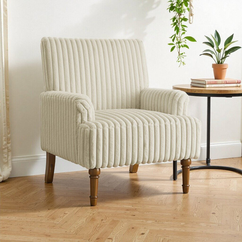 Chaise avec accoudoirs UnaMara, Beige