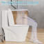 Toilette allongée une pièce à double chasse 1,6 GPF (siège inclus)