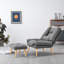 Melisenda Upholstered Accent Chair with Footstool