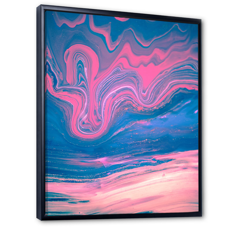 Art mural moderne sur toile luxueuse, H 32 po x l 16 po x P 1 po, Cadre flottant noir