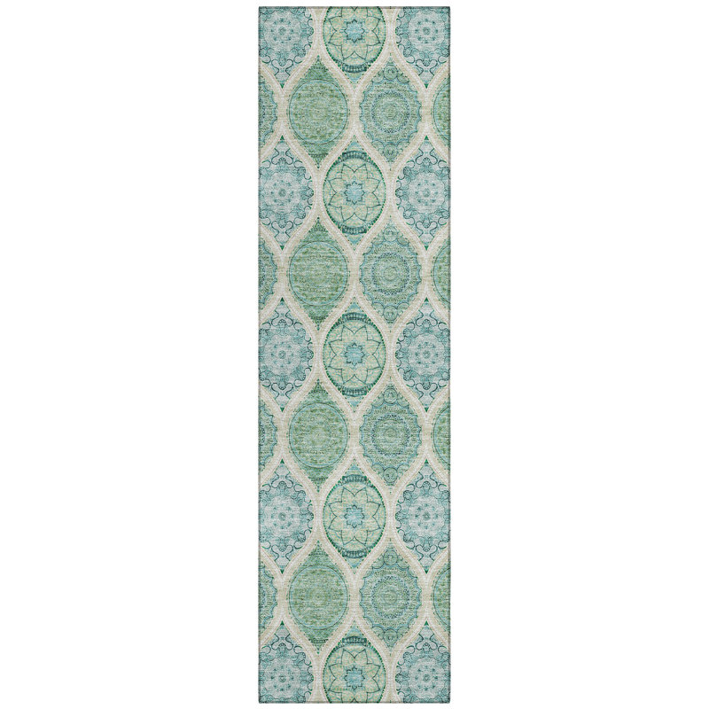 Chayden Washable Geometric Indoor / Outdoor Rug, Runner 2'3" x 7'6"