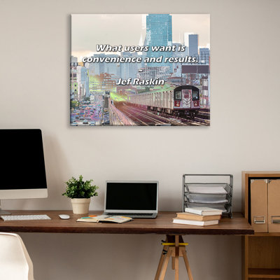 Artsy Quote "What users want is convenience and results." By Jef Raskin Gallery Wrapped Canvas
