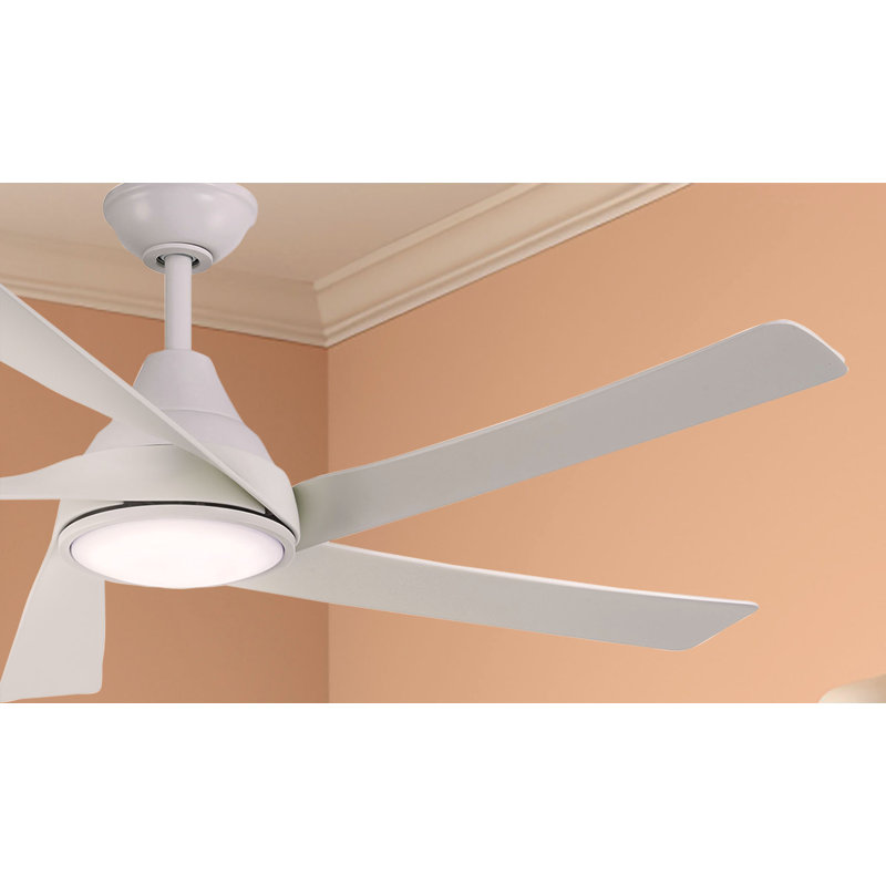 Minka Aire Transonic 56 Inch Ceiling Fan with LED Light Kit, White