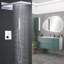  Système de douche thermostatique à haute pression, ensemble de robinet de douche mural en laiton avec pomme de douche pluie et cascade et douchette-52795244