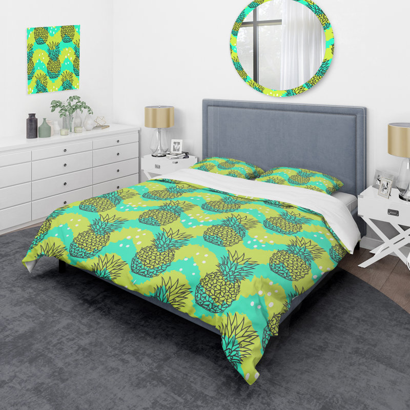 Chevron noir - ensemble de housse de couette abstrait - microfibre de polyester