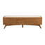 Banc rembourré en polyester 59 po avec tiroirs 59 po beige et brun