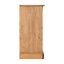 Ensemble de chambre à coucher 3 pièces, une table de chevet, un lit et une grande commode Lindall, style rustique en bois massif-2114981578