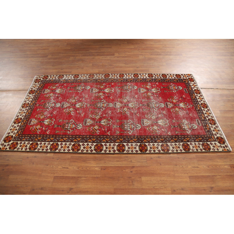 Tapis géométrique fait à la main 4 x 7
