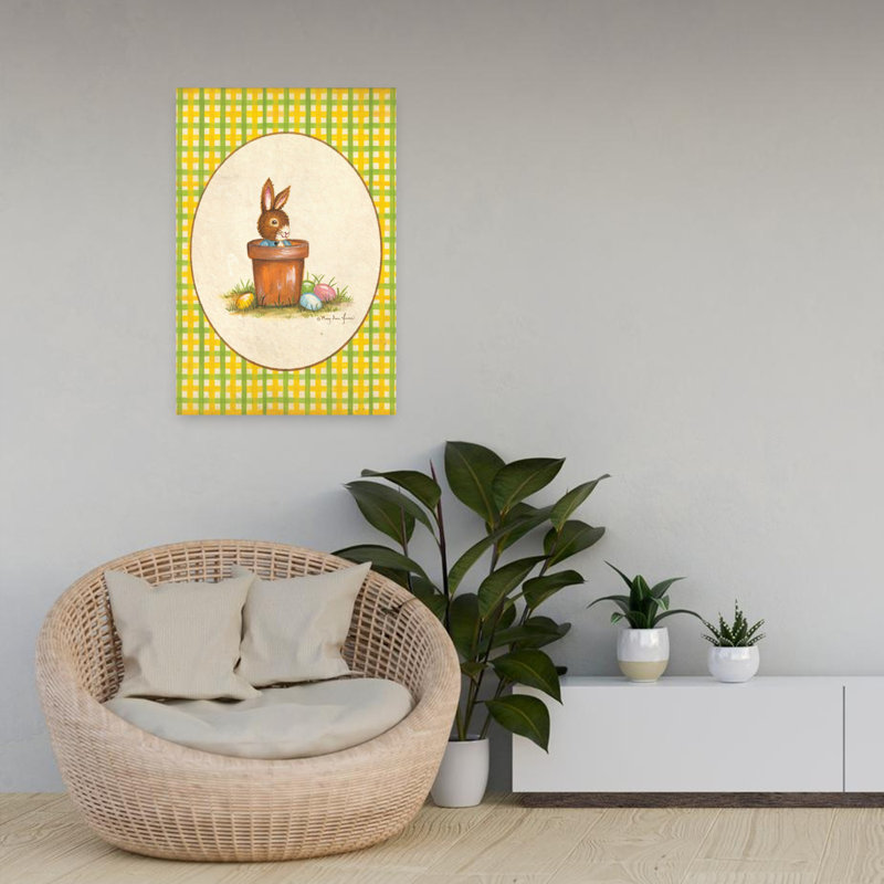 Lapin pot fantaisiste contemporain, H 24 po x l 16 po