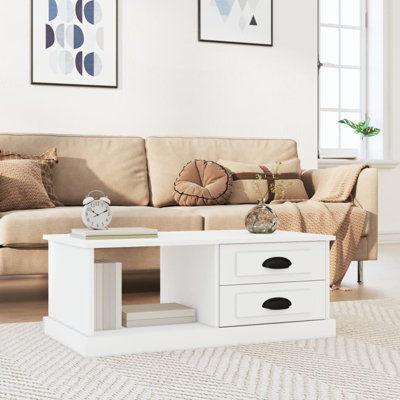 Templeville Floor Shelf Coffee Table with Storage