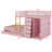 Wood Bunk Bed With Small Wardrobe And 2 Large 5 Small Storage Drawers-1168697474