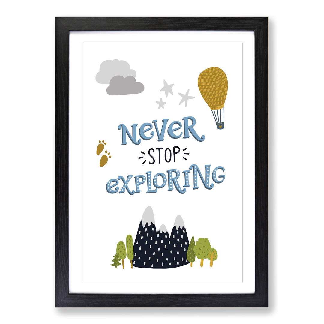 Never Stop Exploring - Picture Frame Typography