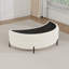 Repose-pieds de rangement moderne en forme de demi-lune de 47,2 po avec pieds en métal-1601361564