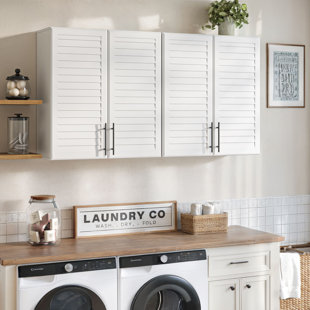 29.5" Laundry Room Cabinets Wall Mounted (Set Of 2)