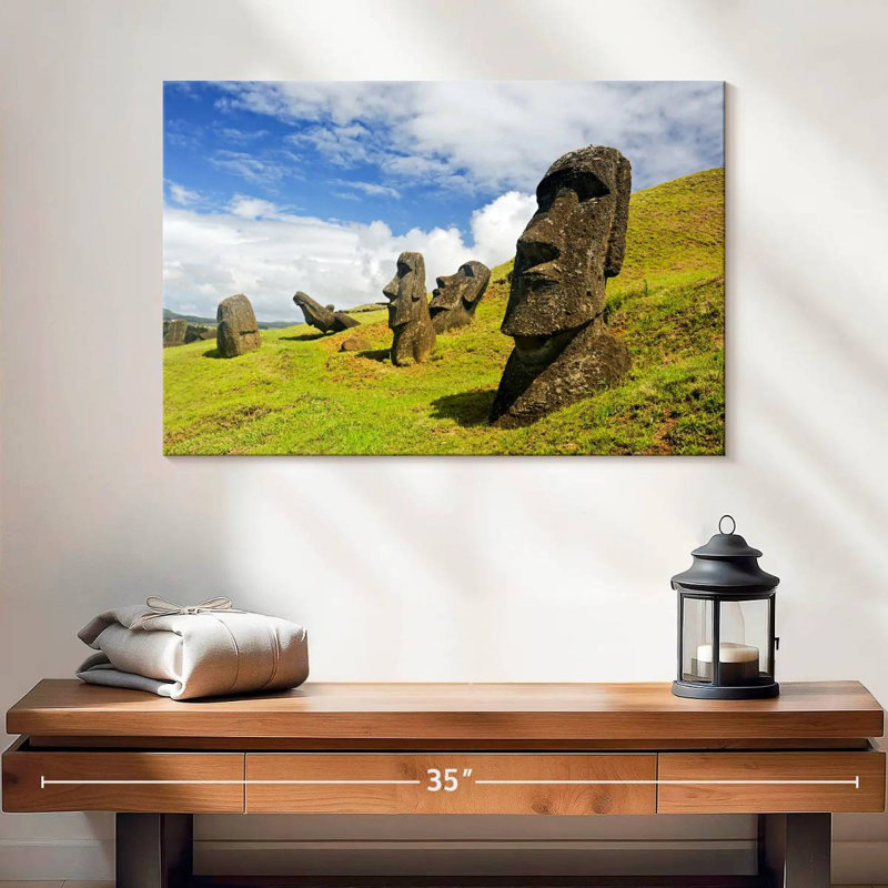 Historical Moai, 16" H x 24" W