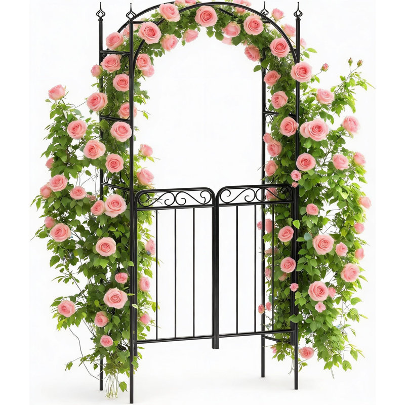 Arche de jardin en métal 7,9 pi, avec portes doubles