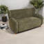 Causeuse courbée olive de 58 po Modern Modern Chairs